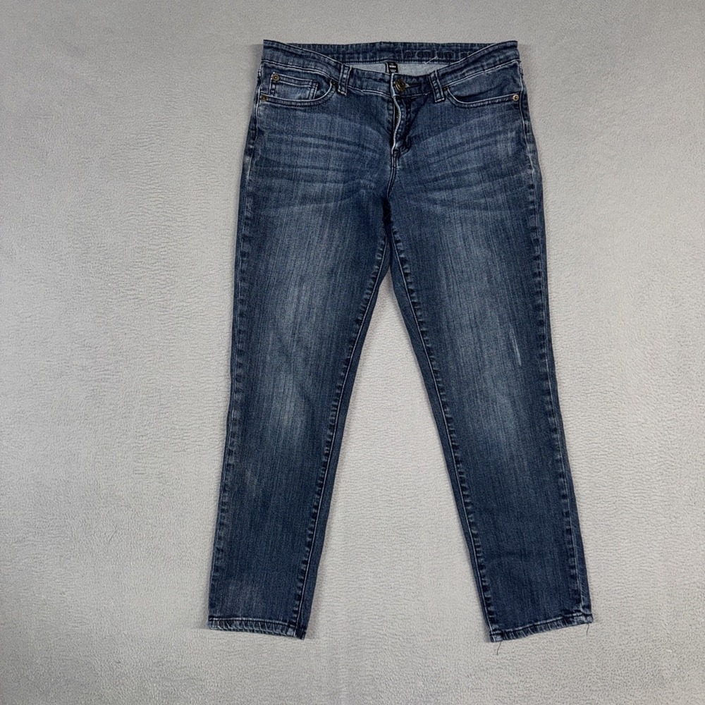 Gap Jeans Womens 8 Short Blue Premium Skinny Stretch Distressed Denim Cotton